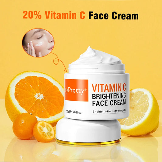 Vitamin C Whitening Face Cream Dark Spot Remover Rejuvenation Cream Hyaluronic Acid Brightening Moisturizing for Facial Skincare